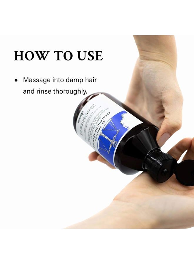 Davines Naturaltech REBALANCING Shampoo, Gently Cleanse The Scalp While Assisting With Excess Sebum Production, Add Shine, 8.45 fl oz - Image 4