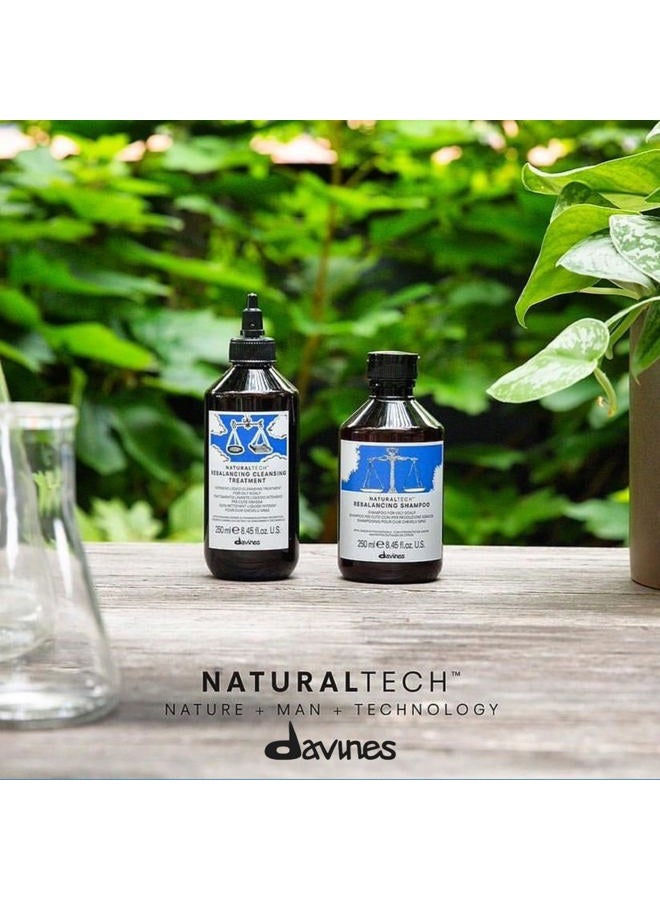 Davines Naturaltech REBALANCING Shampoo, Gently Cleanse The Scalp While Assisting With Excess Sebum Production, Add Shine, 8.45 fl oz - Image 2