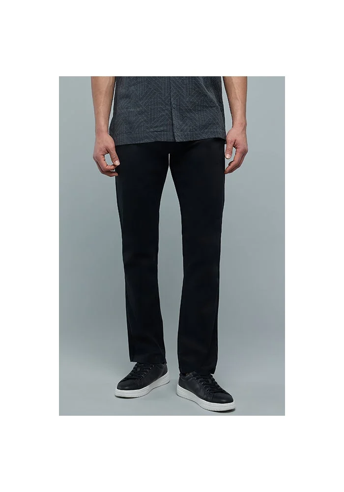 R&b Solid Slim Fit Pants with Button Closure