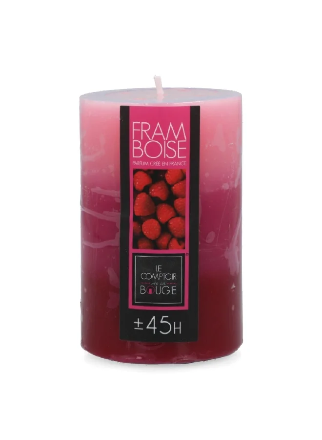 atmosphera Nina 45 Hours Long Lasting Aroma Raspberry Tricolor Scented Candle Pink  10 x 6.6 x 6.6 cm 123305E
