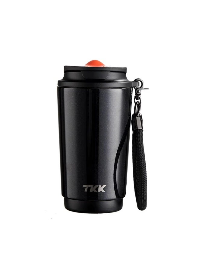 TKK Premium Quality Stainless Steel SUS316, Ceramic Coated Travel Coffee Mug , Perfect Daily Companion – 400ml-Black - Image 1
