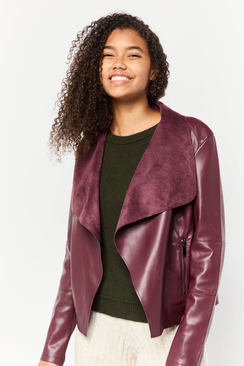 Bagatelle Women Plain Motor Jackets, Brown - Image 1