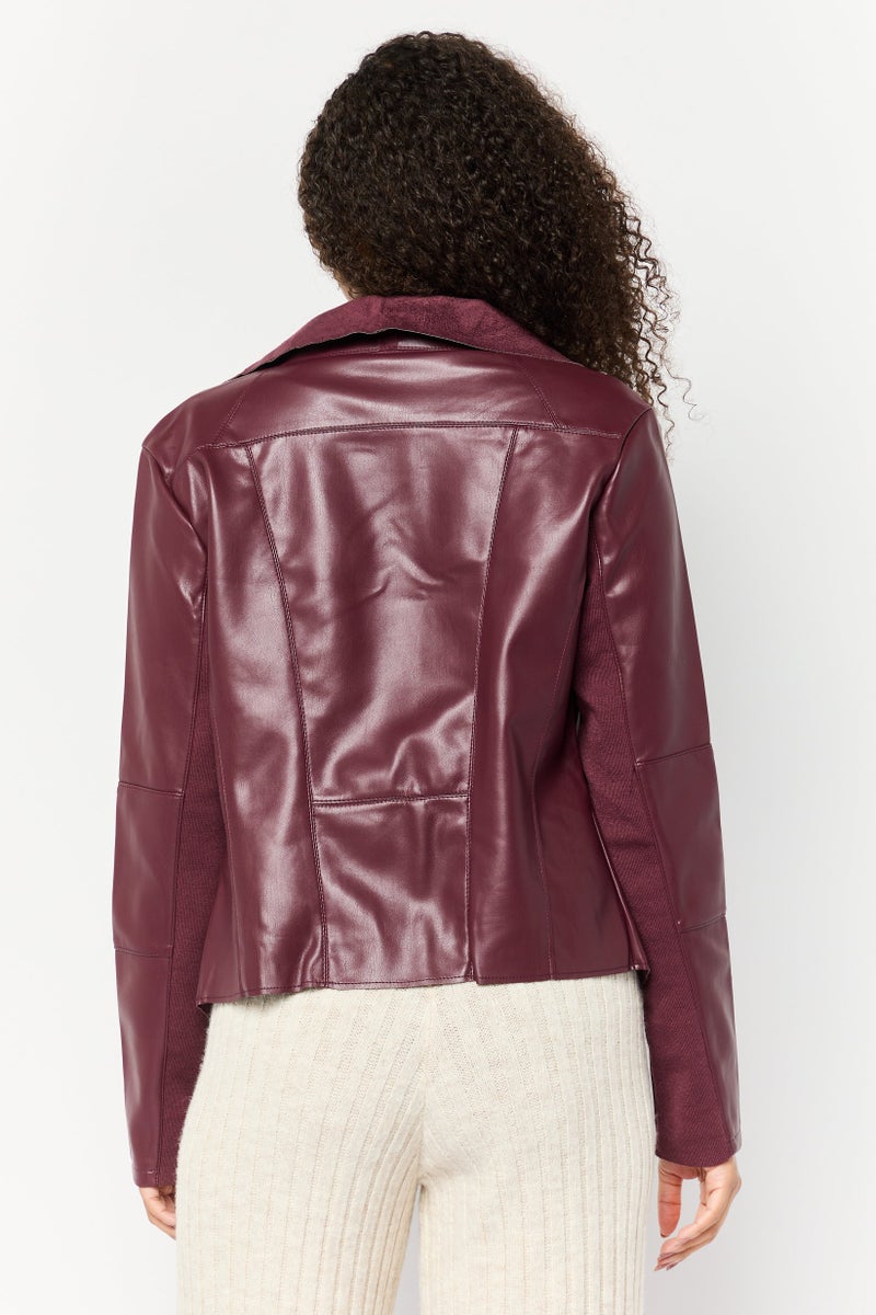 Bagatelle Women Plain Motor Jackets, Brown - Image 4