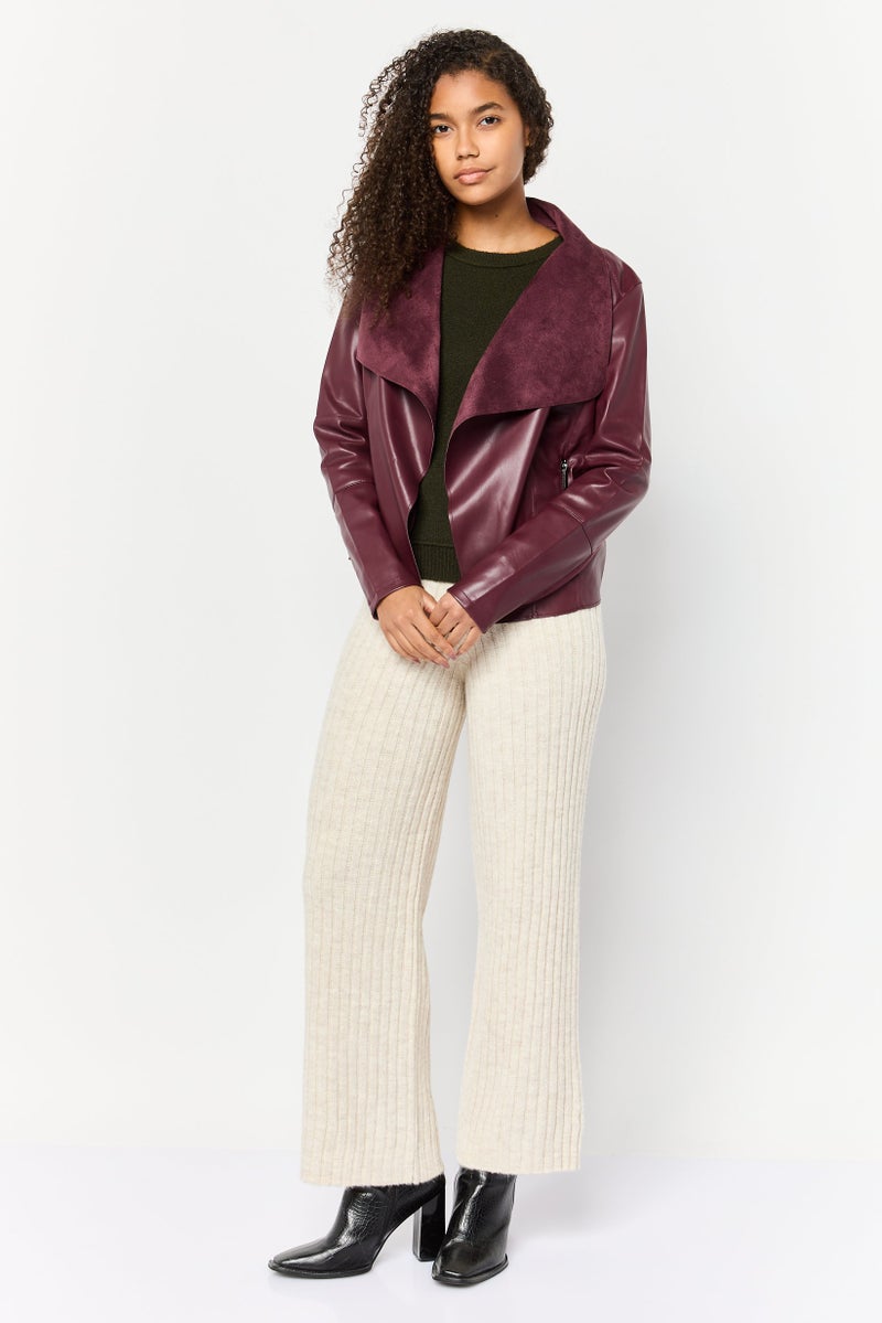 Bagatelle Women Plain Motor Jackets, Brown - Image 2