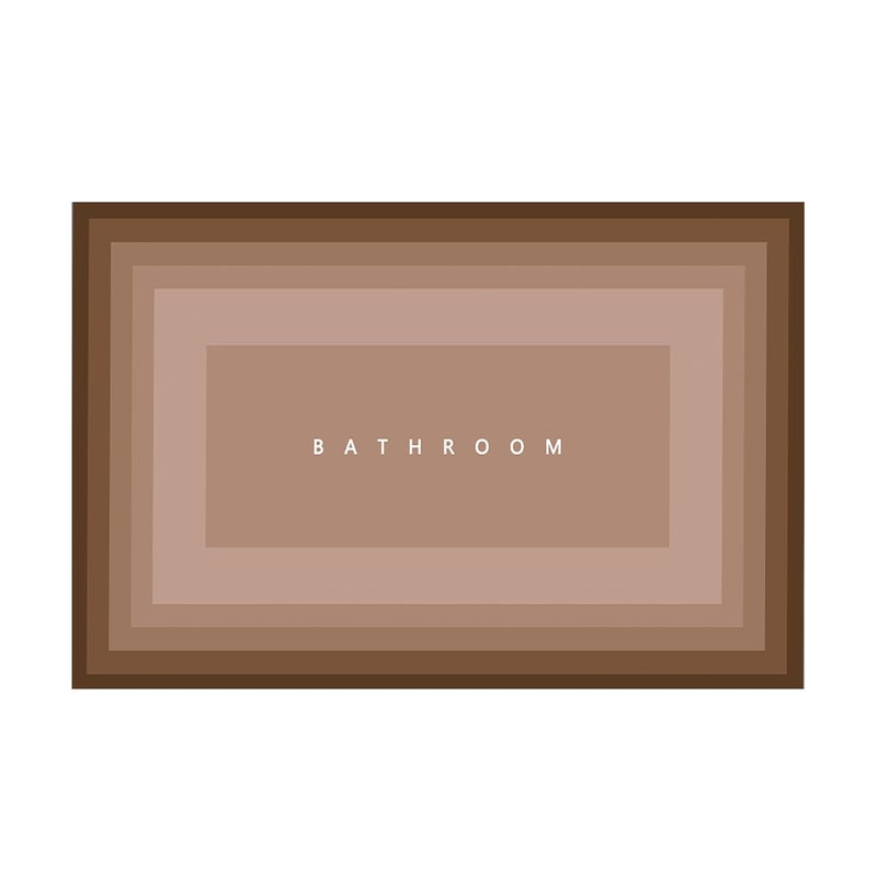 UMAI Polyester Rubber Bathroom Mat (40 * 60cm) Bath Mat | Anti Skid Mat for Bathroom Floor | Bathroom Accessories | Bathroom Mats Water Soak | Non Slip Mat for Bathroom | Floor Mat- Gradient Brown - Image 3