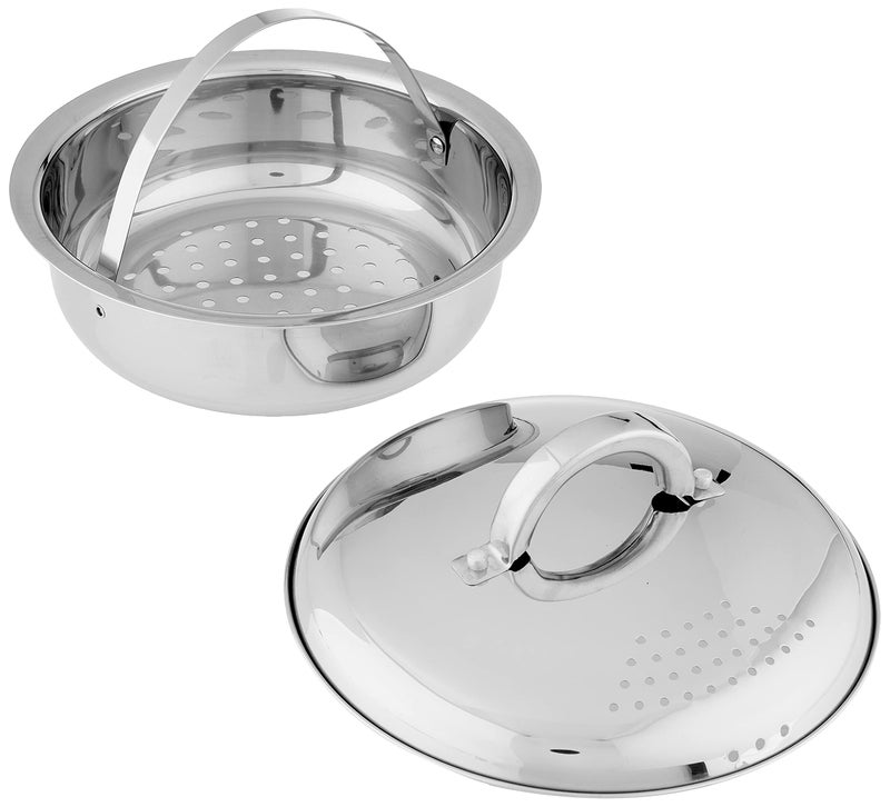 Oster Sangerfield 5-Quart Stainless Steel Pasta Pot with Steamer and Strainer Lid â€“ Durable Kitchen Cookware for Boiling and Steaming - Image 3