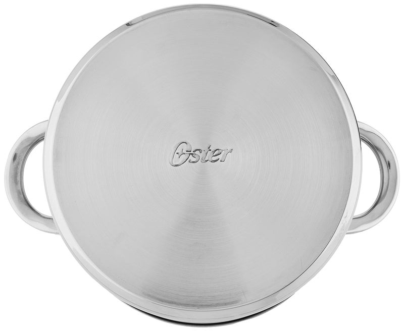 Oster Sangerfield 5-Quart Stainless Steel Pasta Pot with Steamer and Strainer Lid â€“ Durable Kitchen Cookware for Boiling and Steaming - Image 4