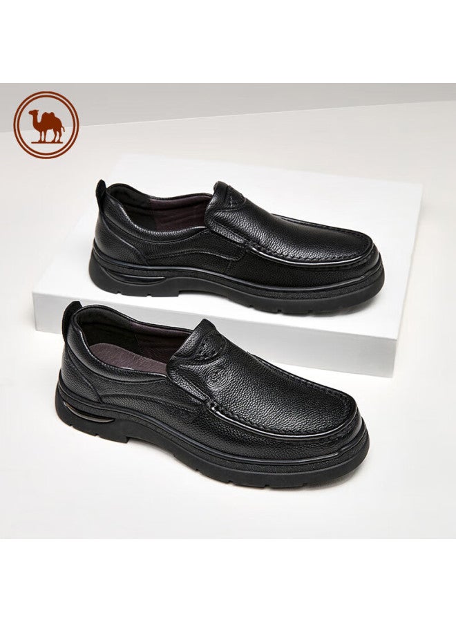 CAMELJEANS Luotuopai Leather Shoes, Soft Cowhide, Business Casual Commuter Men's Shoes, Comfortable Height-increasing Shoes, P15a211016, Black, Size 41 - Image 2