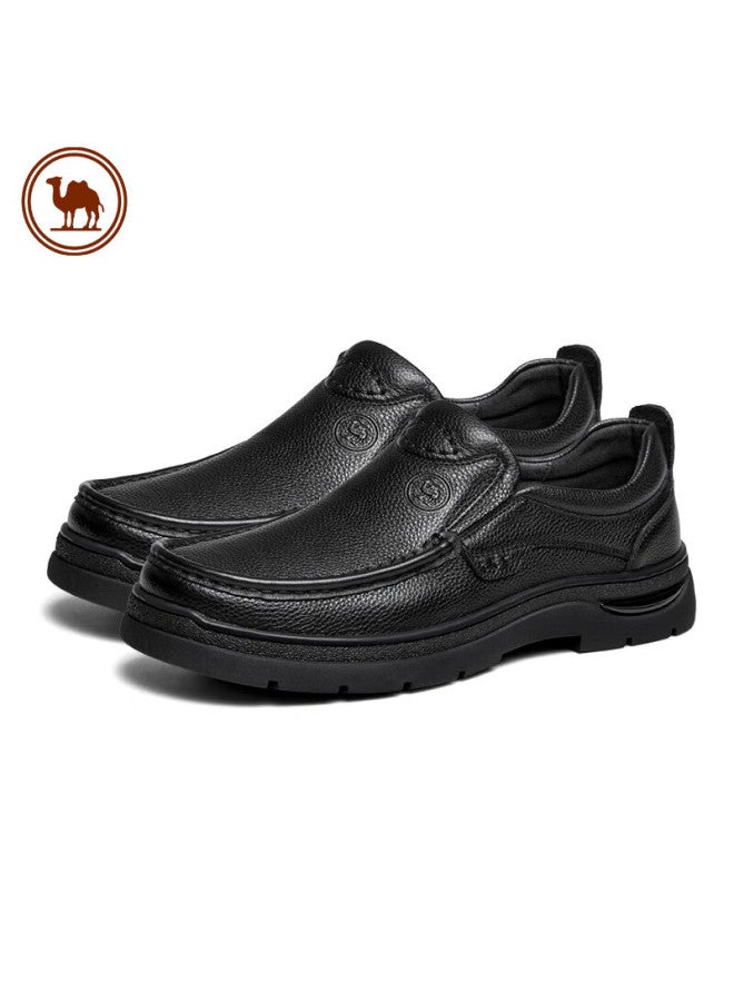 CAMELJEANS Luotuopai Leather Shoes, Soft Cowhide, Business Casual Commuter Men's Shoes, Comfortable Height-increasing Shoes, P15a211016, Black, Size 41 - Image 5