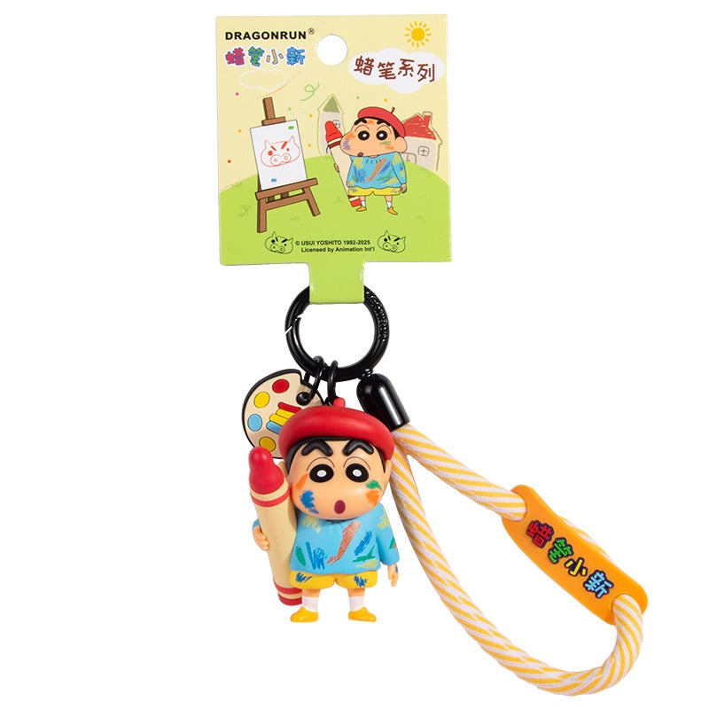 Crayon Shin-chan Keychain, Cute Cartoon Doll Pendant for Bag