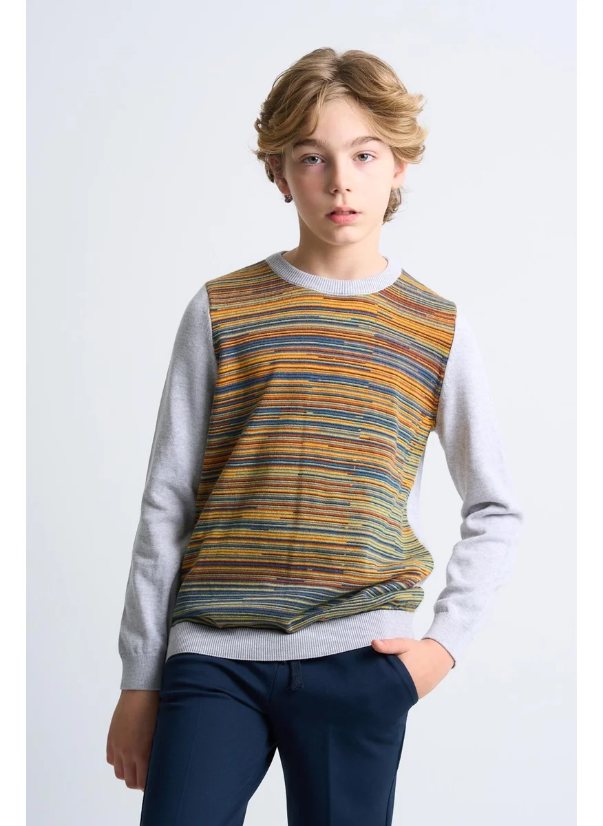 الكسندر جاردي Patterned Children's Knitted Sweater (C21-18672)