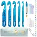 Hobekoee 43 Pcs Large Crochet Hooks Set12mm 15mm 18mm 20mm 25mm Large Crochet Hooks for Chunky YarnPlastic Crystal Smooth Big Crochet Needles for Handmade DIY Crochet with Storage Bag - Image 2