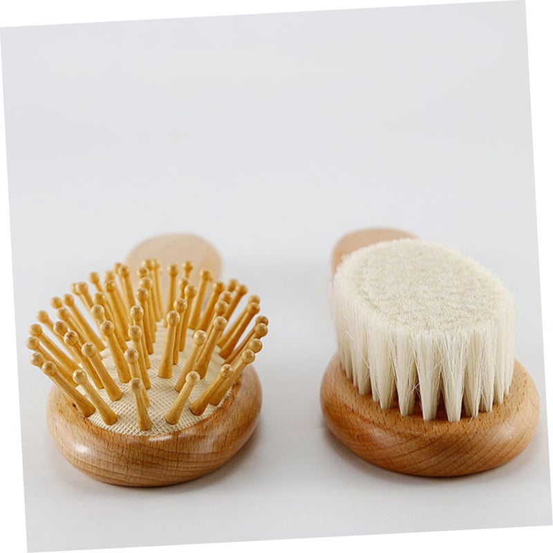3Pcs Baby Bath Brush Set With Handle Comb Soft Bristles For Scalp Care Newborn - Image 5