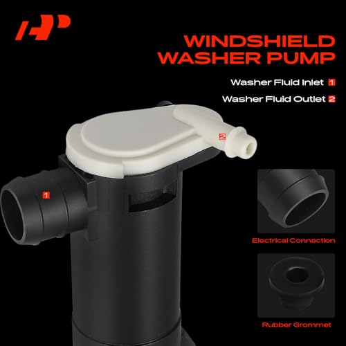 A-Premium Front or Rear Windshield Washer Pump Compatible with Ford F-150, Explorer, Focus, Taurus, Expedition, Excursion, Five Hundred, Freestyle & Lincoln Navigator, Aviator & Mercury Montego - Image 3