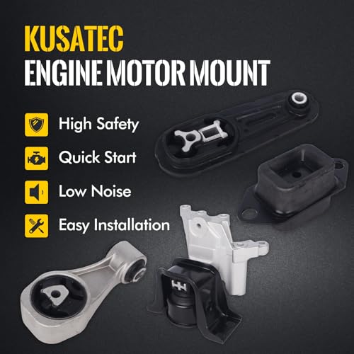 KUSATEC 4PCS Engine Motor & Transmission & Torque Strut Mount Set Compatible with Nissan Juke 2011 2012/ Sentra 2013 2014 2015 2016 2017 2018 2019, Replacement for A7380 A7382 A7376 A4360 - Image 2