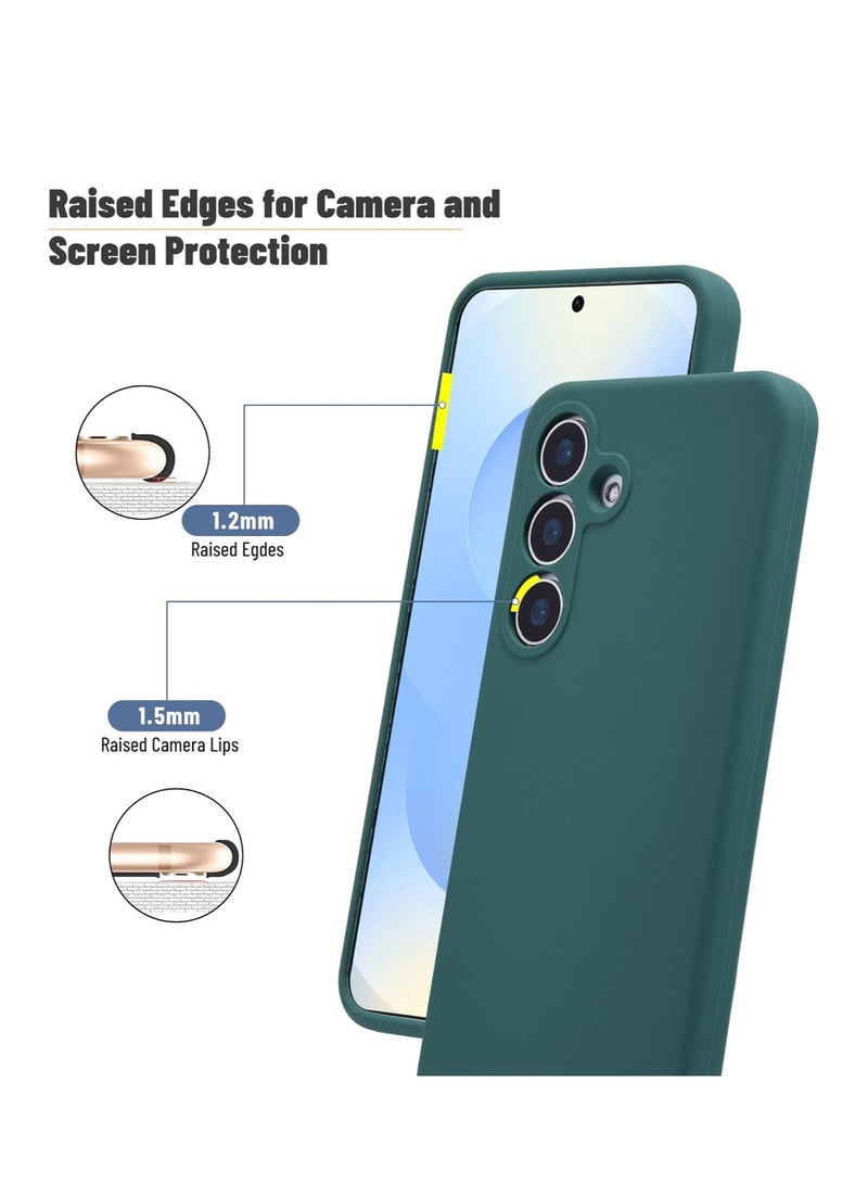 BORTONY Samsung Galaxy S25 Plus Case Cover Liquid Silicone Gel Rubber Soft Case with 2-Pack Tempered Glass 9H Hardness HD Crystal Clear Glass for Samsung Galaxy S25 Plus 6.2-inch - Image 3