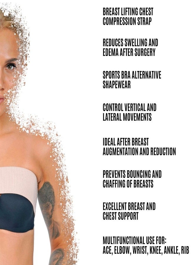 invera Breast Implant Stabilizer Band, Post Surgery Breast Augmentation and Reduction Strap, Chest Belt, Breast Support Bandage, One Size Fits All (Beige) - Image 5