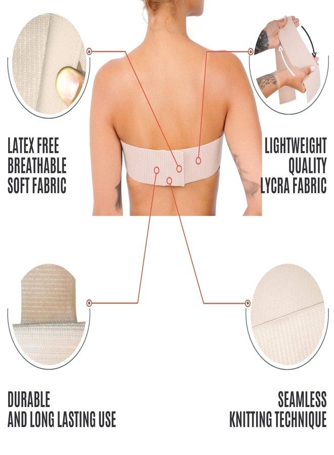 invera Breast Implant Stabilizer Band, Post Surgery Breast Augmentation and Reduction Strap, Chest Belt, Breast Support Bandage, One Size Fits All (Beige) - Image 4