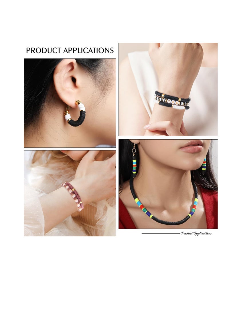 SYOSI - 2414 Pcs Clay Bead Bracelet Making Kit, Clay Bead Friendship Bracelets Kit, Polymer Clay Beads Natural Color Bracelet Making, DIY for Bracelet Jewelry Making Kit, for Girls Adults Jewelry Making - Image 1