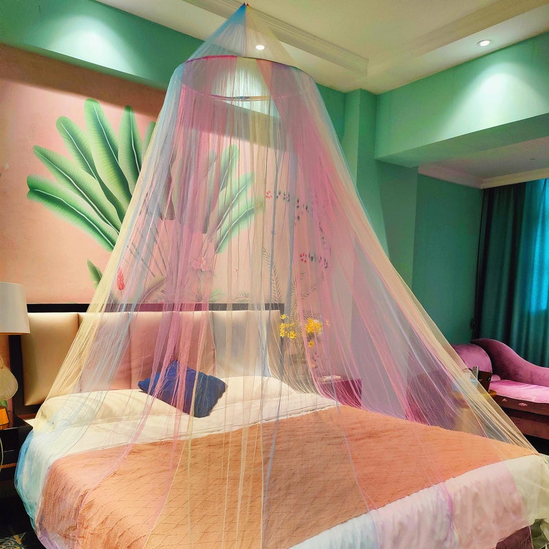 Eimilaly Rainbow Bed Canopy for Girls Mosquito Net, Easy Installation Princess Canopy for Kids Bed Room Decor - Image 2