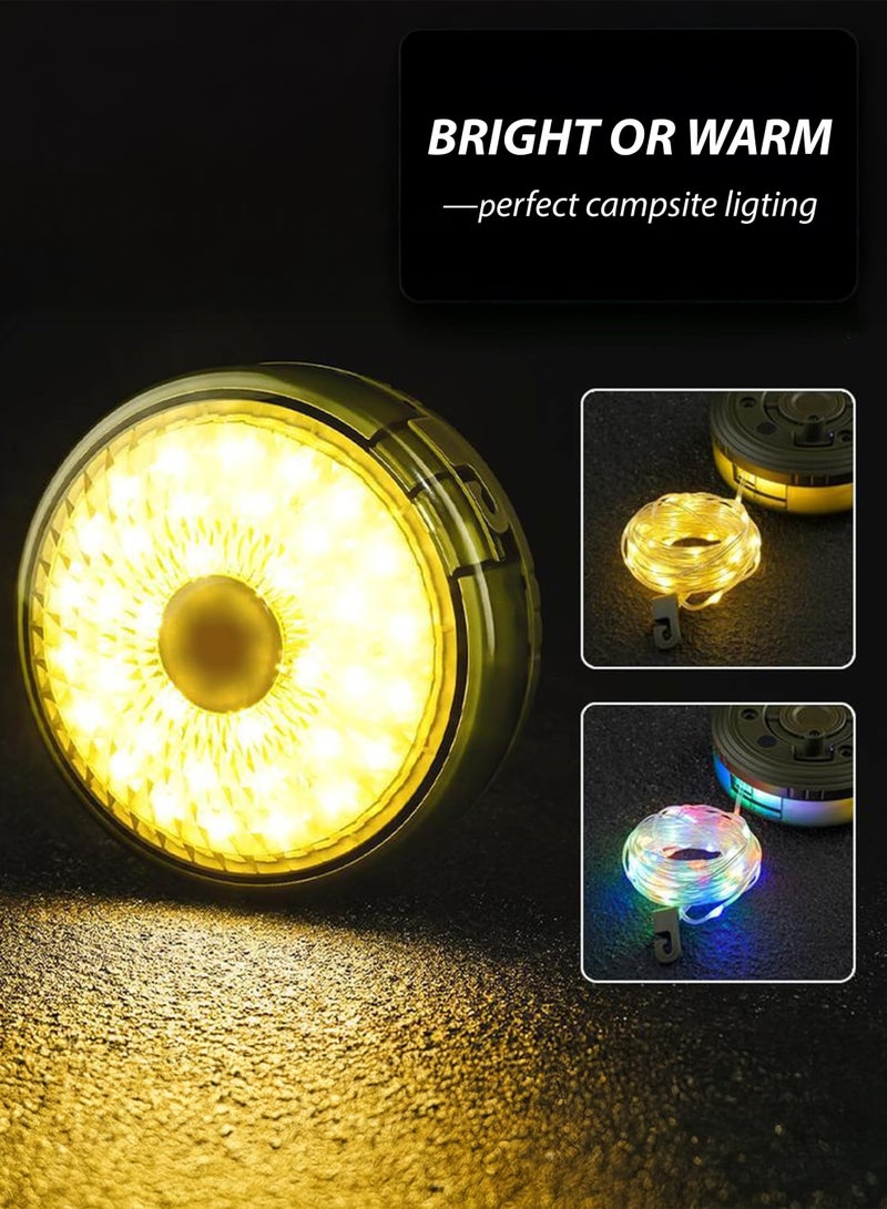 Toshionics Outdoor Camping Multi-Function String Lights, 1.2 Meters USB Type-C Rechargeable Waterproof Lantern Light with Multi-Modes, Foldable 360° Luminous Strip for Tent, RV, Patio & Indoor Decoration - Image 4