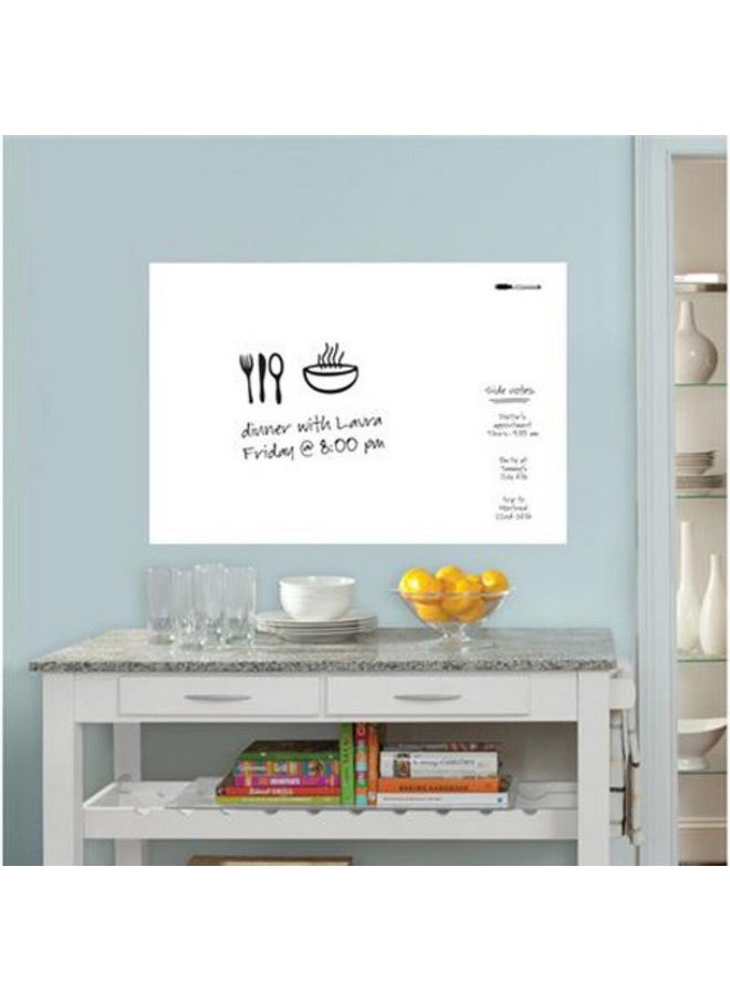 وول بوبس لوحة رسائل كبيرة من Wall Pops Wpe0446، باللونين الأبيض والعاجي، 36×24 بوصة  - Image 2