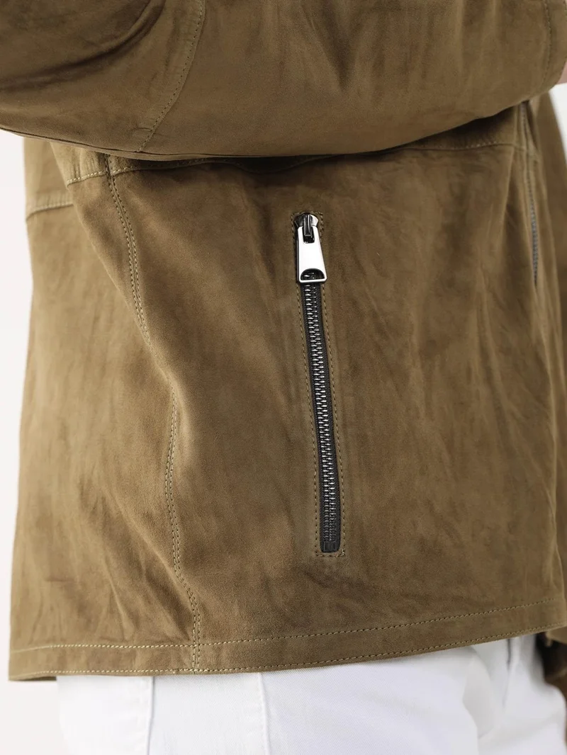 دوفي Khaki Men's Regular Fit Hooded Coat