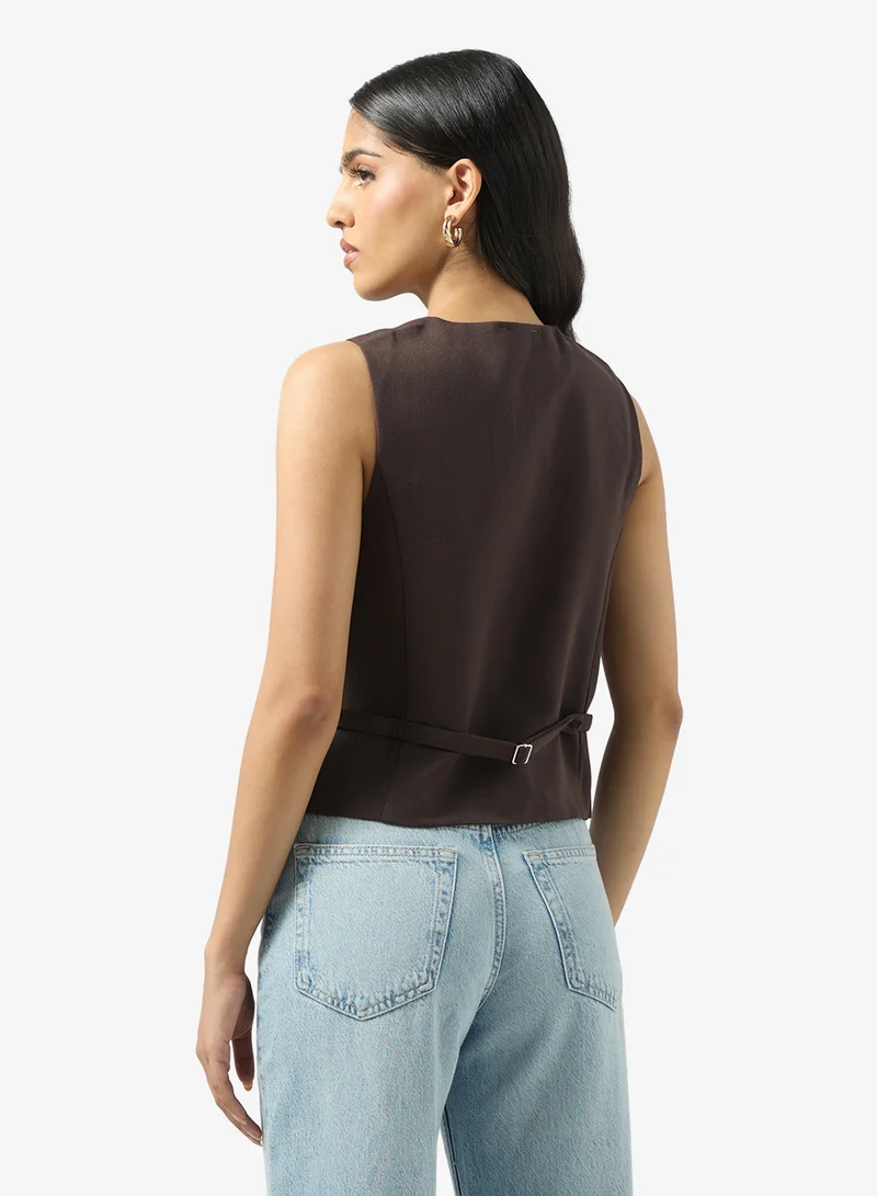 جينجر Button Up Waistcoat