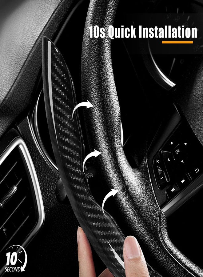 Aimato Carbon Fiber Steering Wheel Covers 3 Piece Clip on Steering Wheel Cover - Image 5