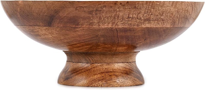 MAHASU وعاء فواكه دائري لتقديم الفواكه أو السلطات يبدو جميلًا للغاية في مطبخك 12 × 12 × 5 - Image 3