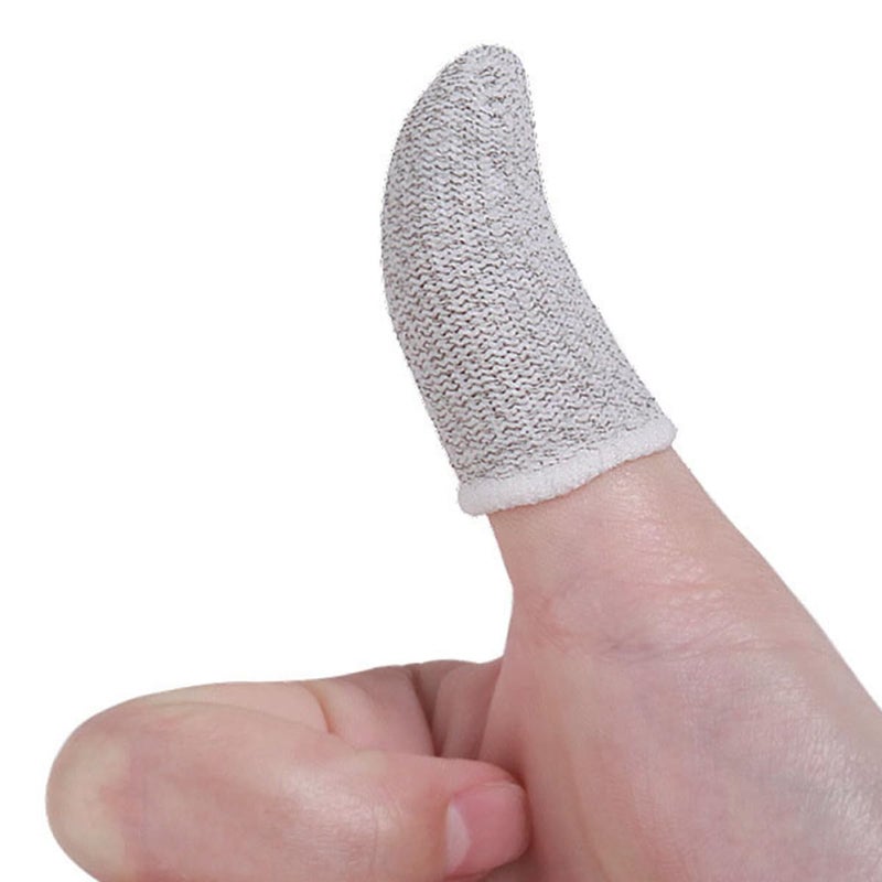 Black Sweat Proof Nylon Finger Sleeves For Mobile Gaming 10pcs Breathable Wear Resistant - Image 5