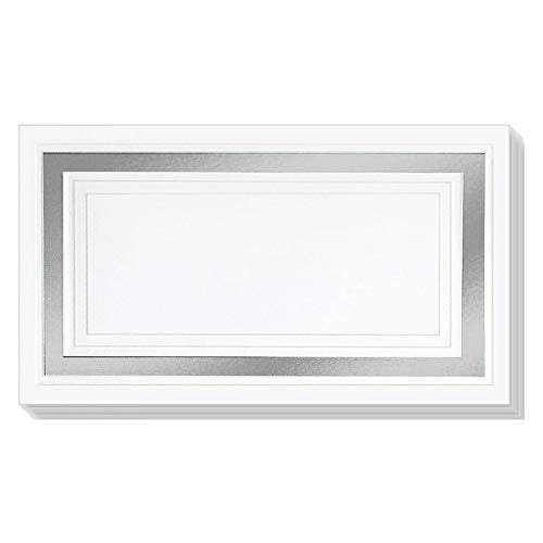 PaperDirect White 65lb Cover Stock Place Cards, Silver Foil Border, Micro-Perforated, 2" x 3 1/2", 200/box, Laser and Inkjet Compatible - Image 3