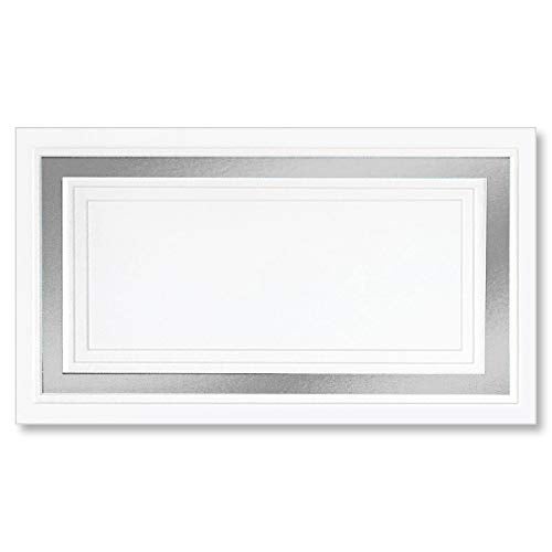 PaperDirect White 65lb Cover Stock Place Cards, Silver Foil Border, Micro-Perforated, 2" x 3 1/2", 200/box, Laser and Inkjet Compatible - Image 5