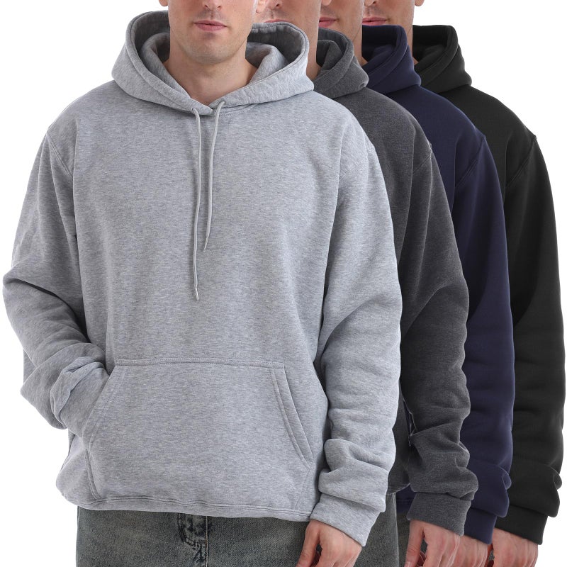Chicingyou 4 Pack Men's Lightweight Fleece Pullover Hoodie Long Sleeve Sweatshirt with Pockets for Men(3xl) - Image 1