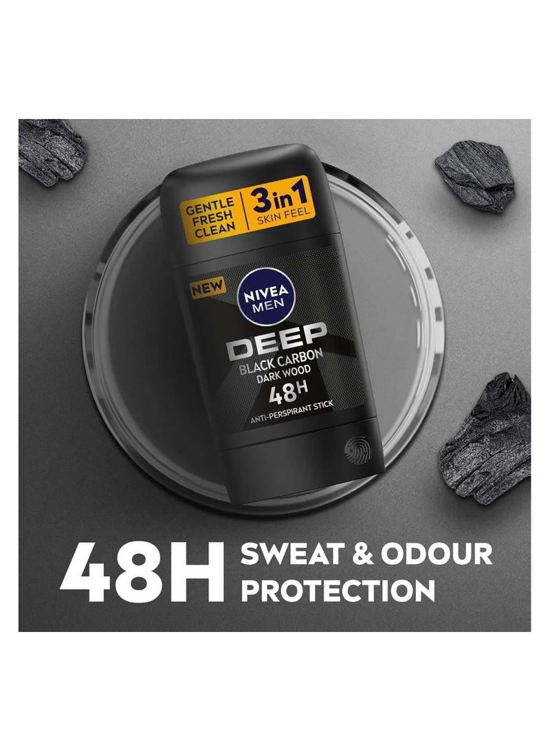 نيفيا مين نيفيا مزيل عرق ستيك ديب بلاك كاربون للرجال 48 ساعة - 50 مل - Image 5