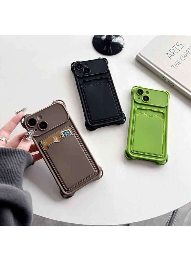 اس-توب جراب لهاتف iPhone 15 مقاوم للصدمات مع فتحة للبطاقات مصنوع من مادة TPU غير اللامعة - Image 3