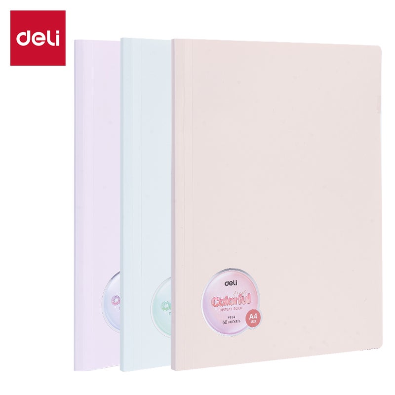 Deli EF914 Display Book, A4-60P, Assorted - Image 1