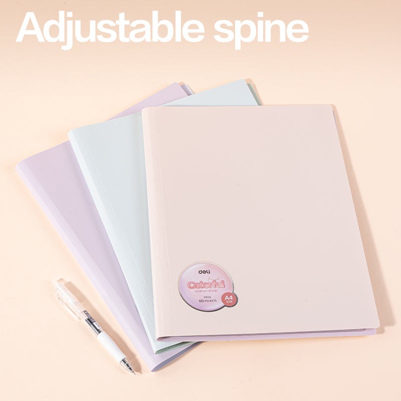 Deli EF914 Display Book, A4-60P, Assorted - Image 3