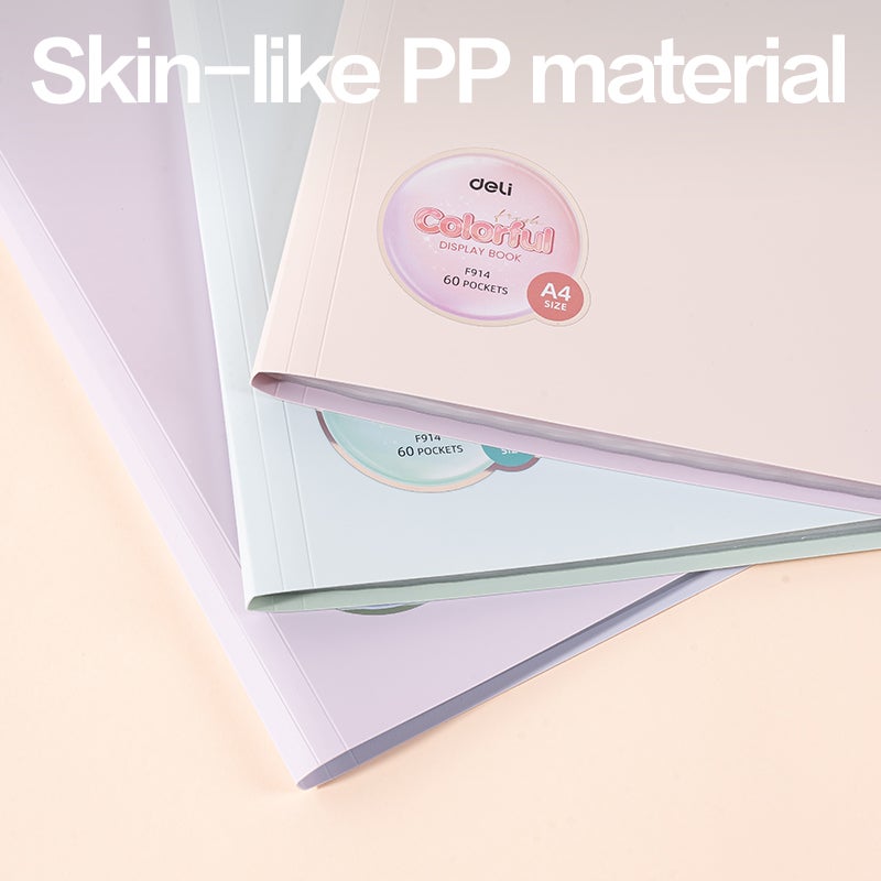 Deli EF914 Display Book, A4-60P, Assorted - Image 4