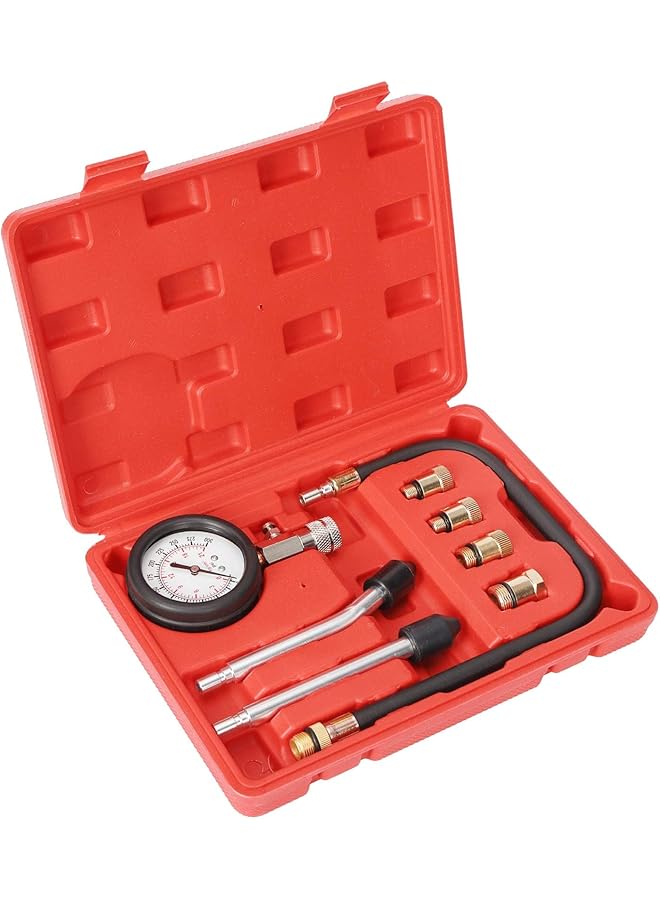 X Spring Petrol Engine Compression Tester Kit, Small Engine Compression Tester Automotive Tool Gauge, Universal Push On Gauge Set, Engine Tools, Automotive Tool Gauge For Motorcycle Car Truck - Image 2