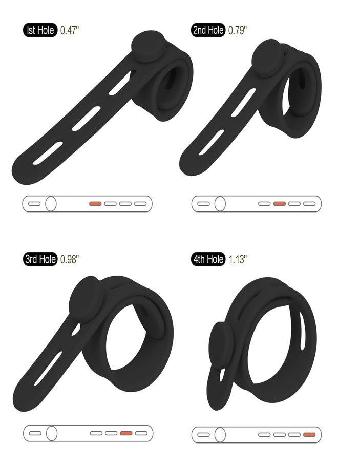Donruby 24Pcs Silicone Cable Ties Cord Organizer Wrap - Reusable Washable Wire Ties Management with Lock Buckle, Adjustable Fastening Cable Strap Tie, Multi-purpose High Elastic Cord Organizer(Black) - Image 3