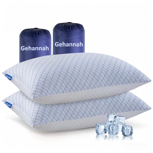 Gehannah Travel Pillow - Large 2 Pack Compressible Camping Pillow for Sleeping - Shredded Memory Foam with 2 Storage Bags - Supportive for Adults, Kids, Outdoor, Backpacking, Hiking Gear - Image 1