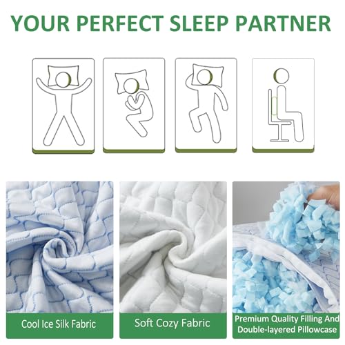 Gehannah Travel Pillow - Large 2 Pack Compressible Camping Pillow for Sleeping - Shredded Memory Foam with 2 Storage Bags - Supportive for Adults, Kids, Outdoor, Backpacking, Hiking Gear - Image 4