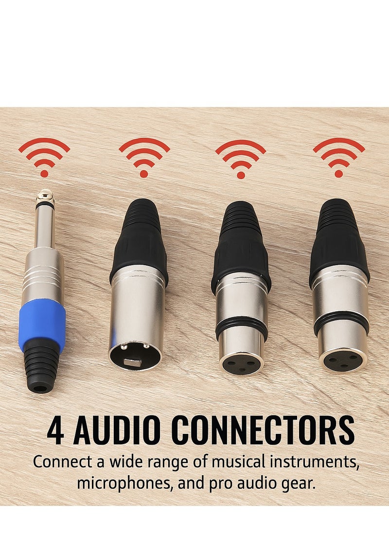 مايك ميوزيك عدد 2 محولات صوت – XLR ذكر إلى أنثى و جاك 6.35 ملم إلى XLR – موصلات معدنية عالية الجودة للميكروفون والمضخم وأنظمة الصوت  - Image 2
