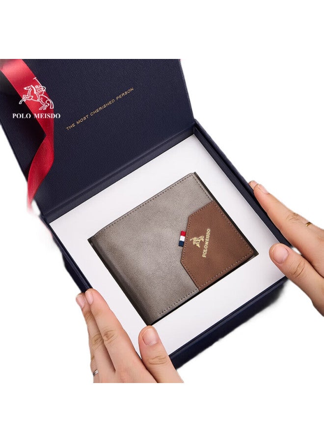 Polomeisdo Paul Meisite Men'S Wallet, Short Style, Multi-Card Slots, Gift Box, Self-Operated, Qixi Valentine'S Day Gift For Boyfriend Or Husband - Image 1
