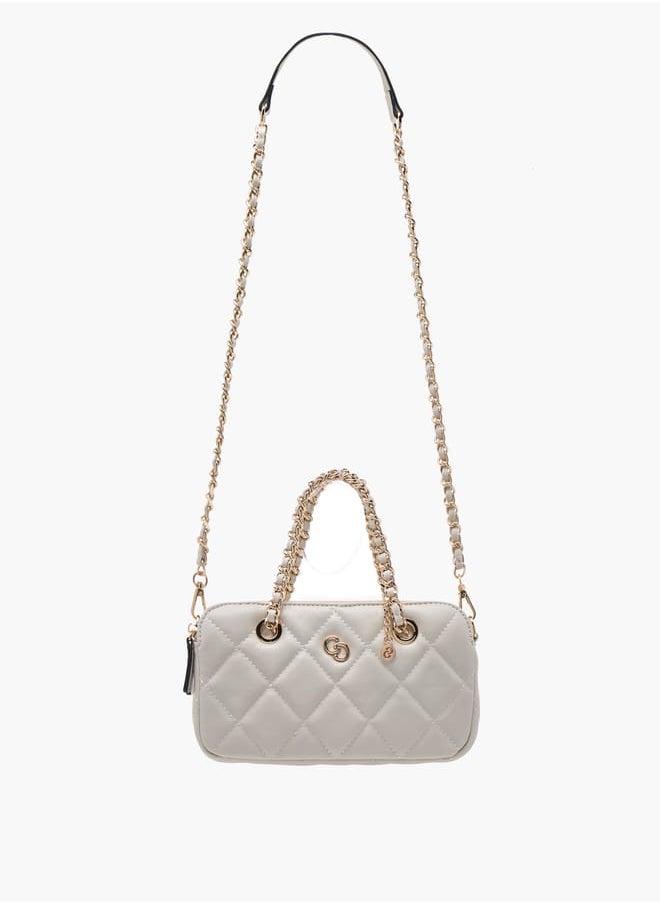 Celeste Women Quilted Crossbody Bag with Detachable Chain Strap and Handles  - Image 2