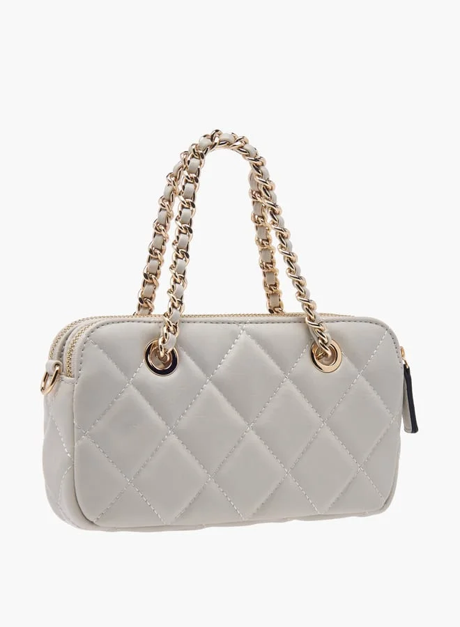 Celeste Women Quilted Crossbody Bag with Detachable Chain Strap and Handles