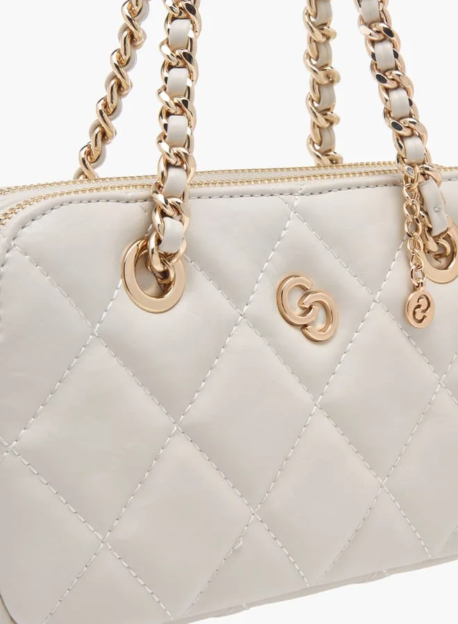 Celeste Women Quilted Crossbody Bag with Detachable Chain Strap and Handles