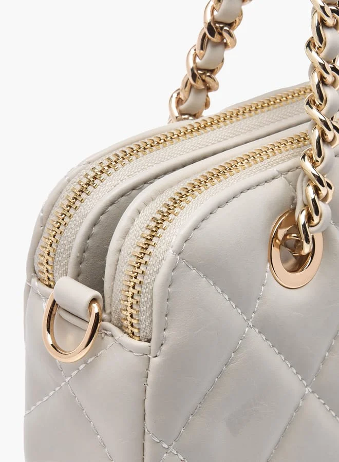 Celeste Women Quilted Crossbody Bag with Detachable Chain Strap and Handles