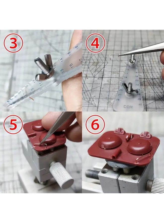 1 Set Durable Metal Tube Bender with Scale Adjustable Clamp For Model Making Handrails Vehicle Handles Multi Functional Crafting Tool - Image 4